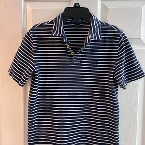 Polo by Ralph Lauren Navy and White Striped Kids Polo